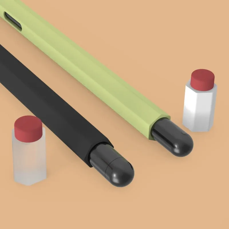 Caso de lápis de silicone tablet toque stylus caneta capa cor sólida para samsung galaxy tab s6 lite s7 fe s8 ultra s9 plus