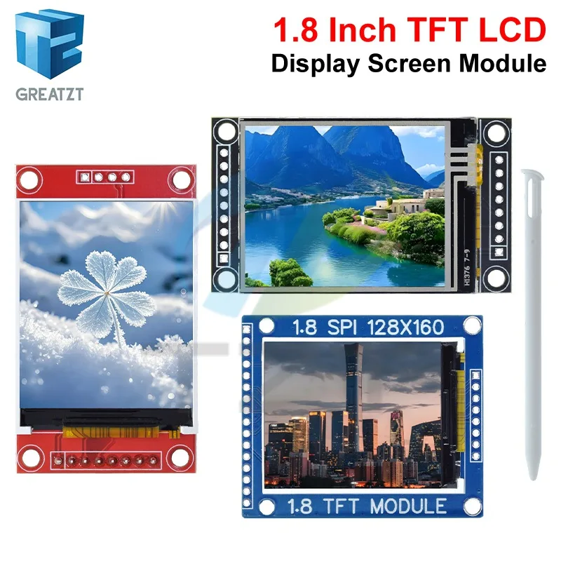 1.8 Inch TFT LCD Module LCD Screen Module SPI Serial 51 Drive 4 IO Drive TFT Resolution 128*160 For Arduino With / Without Touch