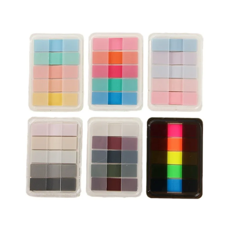 Macaron Color PET Memo Pad 100 Sheets Sticky Notes Self-adhesive Post Label Index Stickers Marker School A7692