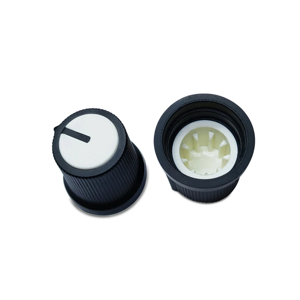 5Pcs Potentiometer Knob Caps 6mm AG3 Green/Red/Blue/White/Yellow/Orange Shaft Ribbed Grip Control Adjustment Volume WH148 Knob