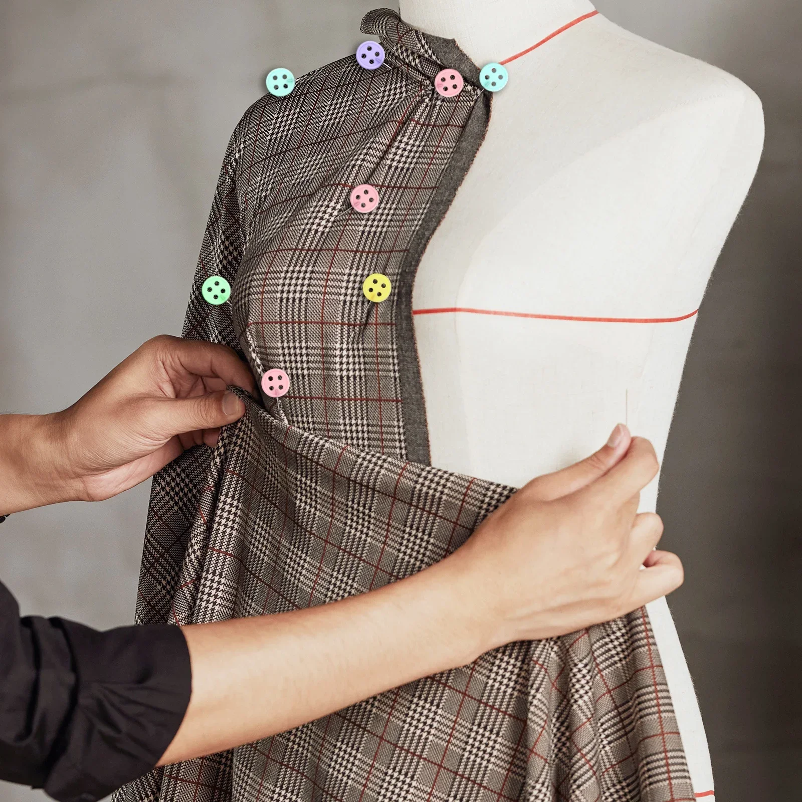 ใหม่ตัดเย็บเสื้อผ้า Pins เย็บปักถักร้อย Patchwork เครื่องมือคงที่ Pin ปุ่ม Pin Patchwork Pin สําหรับเย็บตําแหน่งและ DIY 50 pcs/100 pcs