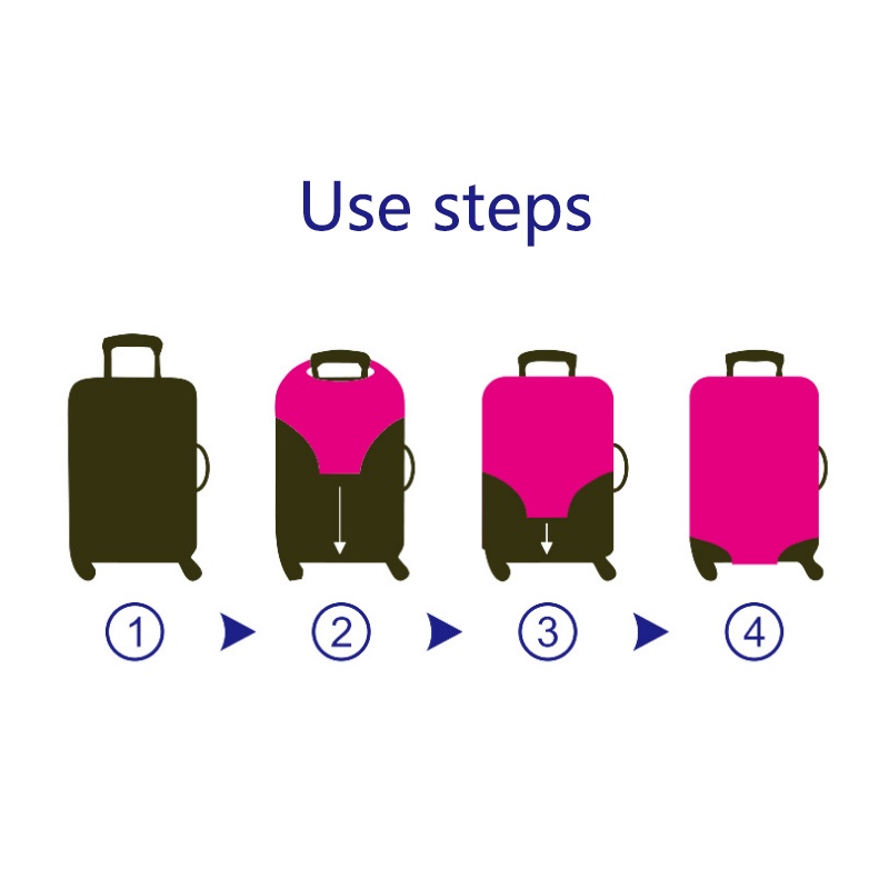 Bagagebeschermhoes effen kleur Geschikt voor 18-28 inch koffers