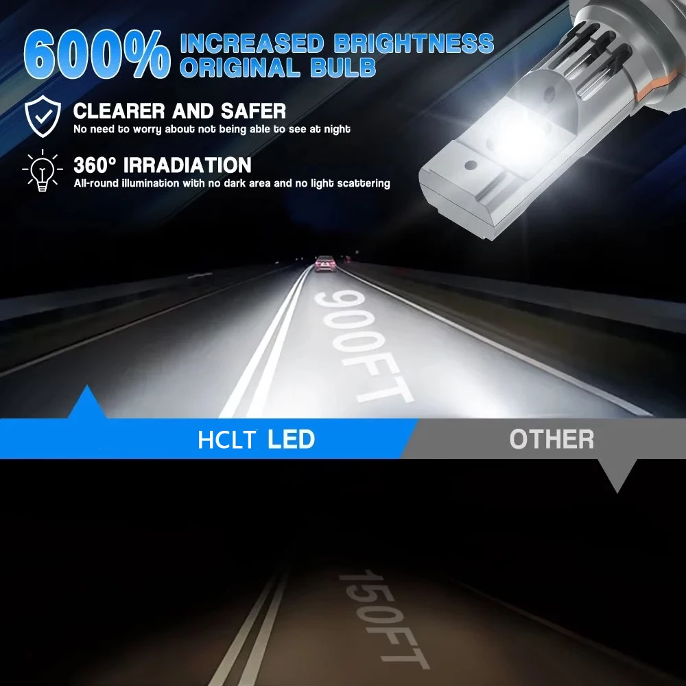 H7 LED CANBUS Свет Мини Головной Светильник 1:1 Размер Беспроводной H7 Автомобиль Светодиодные Лампы Фары Ошибка Бесплатно с Вентилятор 6000K Белый
