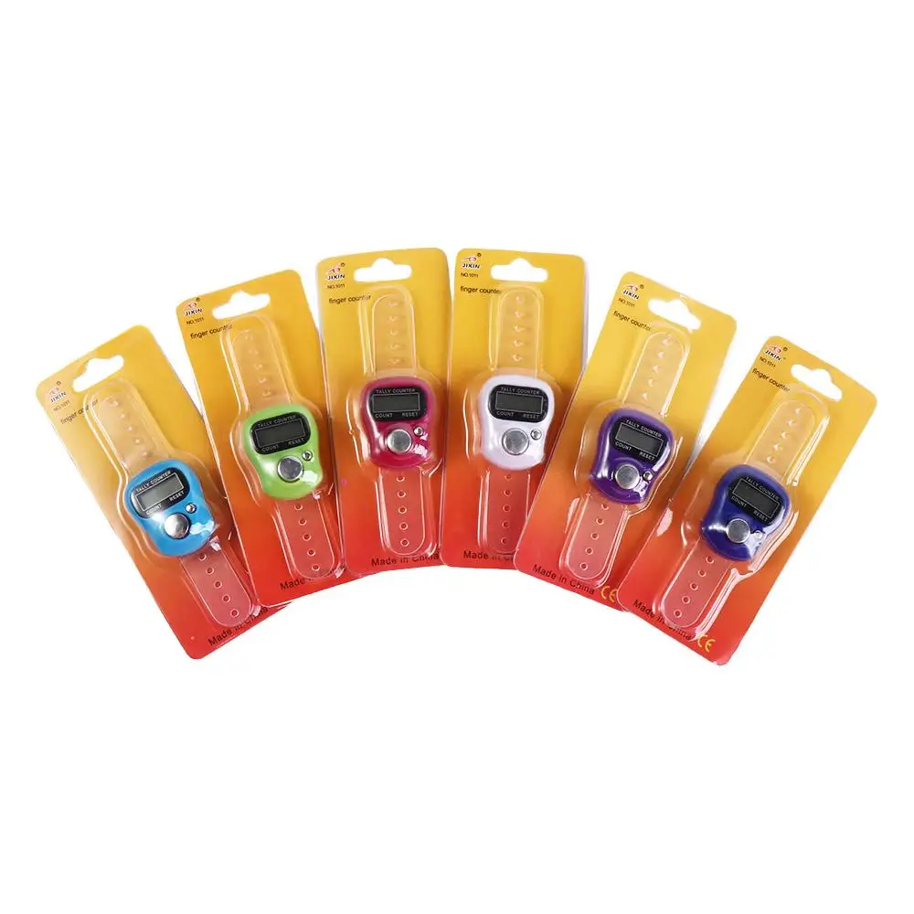 Mini Finger Ring Tally Counter Digital Electronic Knitting Row Counter Weave Tools Hand Held Stroke Counters Point Marker