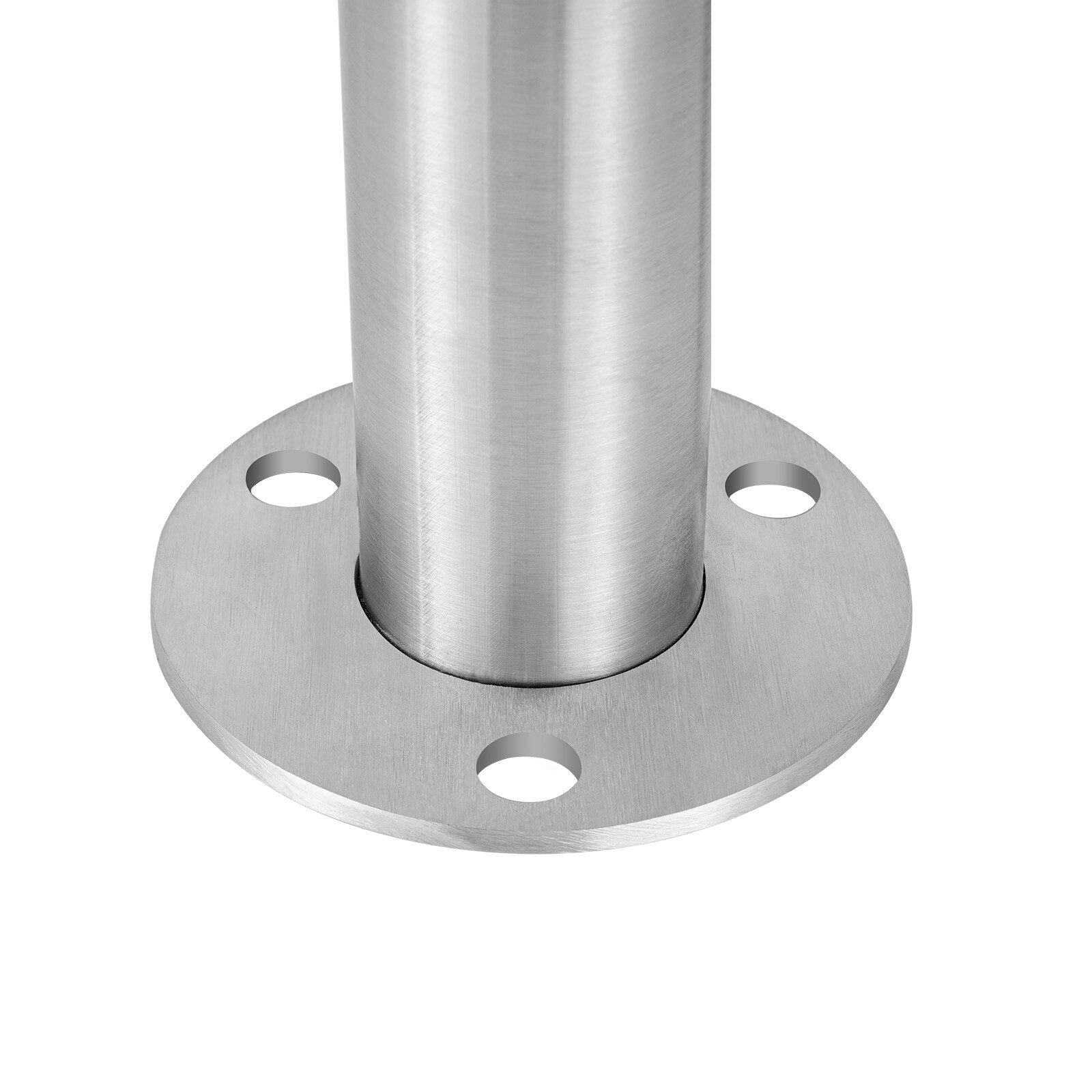 304 Stainless Steel Middle Post for Glass/Wood Railings, 176LB Load Capacity & Clamp-on Design, No Drilling Needed