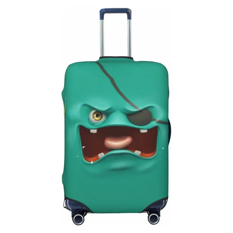 Expressão engraçada grosso elástico bagagem capa protetora com zíper terno para saco mala cobre carrinho capa de viagem