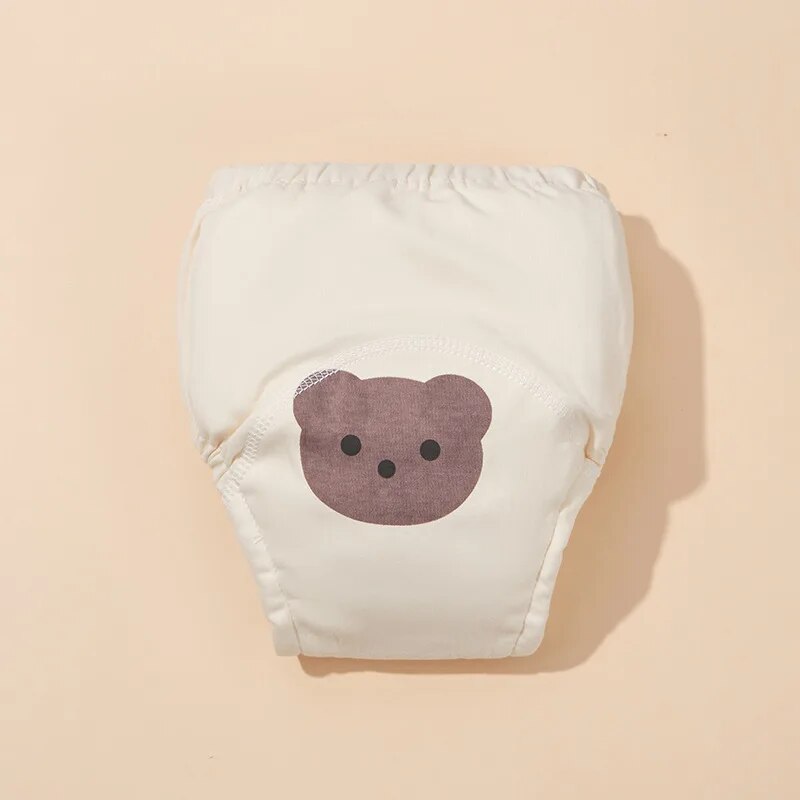 Calças de treinamento de bebê de algodão reutilizáveis à prova d'água, 6 camadas, shorts infantis, roupa íntima, fraldas de bebê, calcinha, troca de fraldas