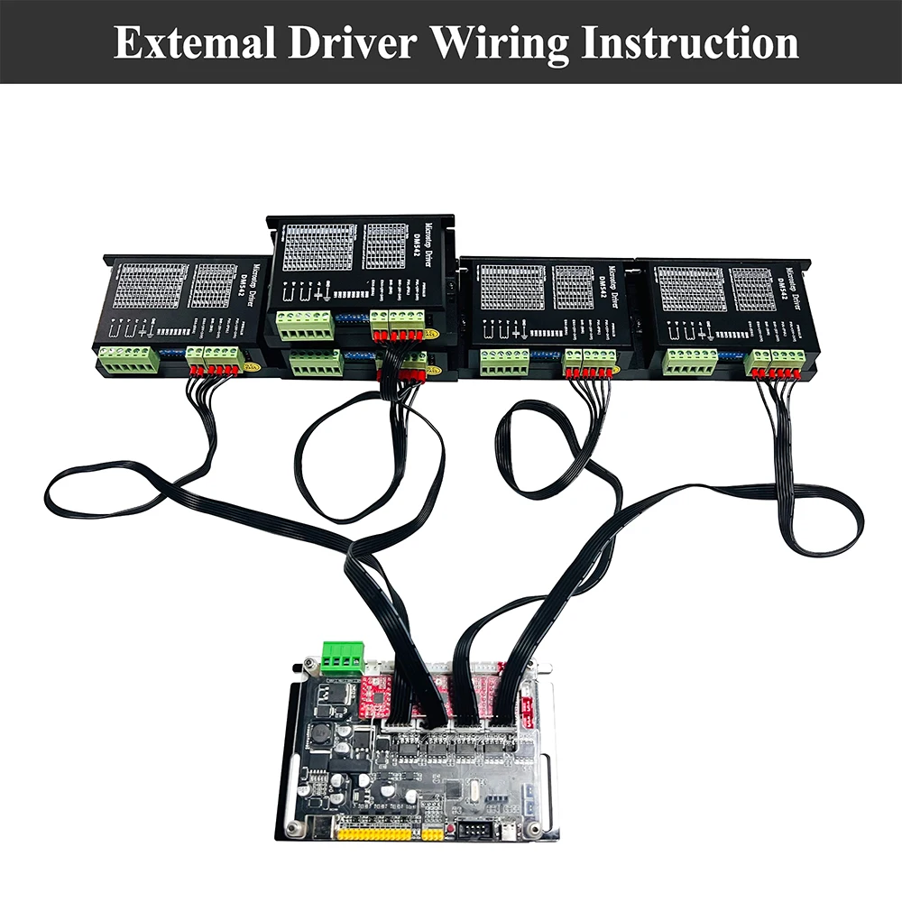 32bits GRBL ออฟไลน์ Controller A4988/8825 Driver 4 แกนควบคุมสนับสนุนเลเซอร์ 300/500W แกนสําหรับ CNC แกะสลักเครื่อง