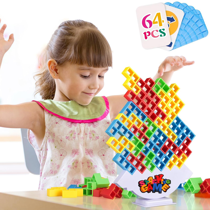 バランススタッキングボードゲームビルディングブロック大人子供タワーブロックレンガのおもちゃ少年少女のためのパズルおもちゃファミリーパーティーゲーム
