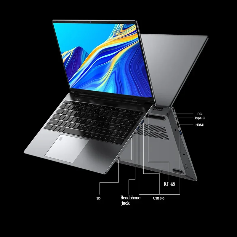 FUNXUN-Computador Intel Celeron Office, Notebook, GTX 1060, Display Solitário, 15,6 ", 16GB, Windows 11 Pro System, 512G, 1024G