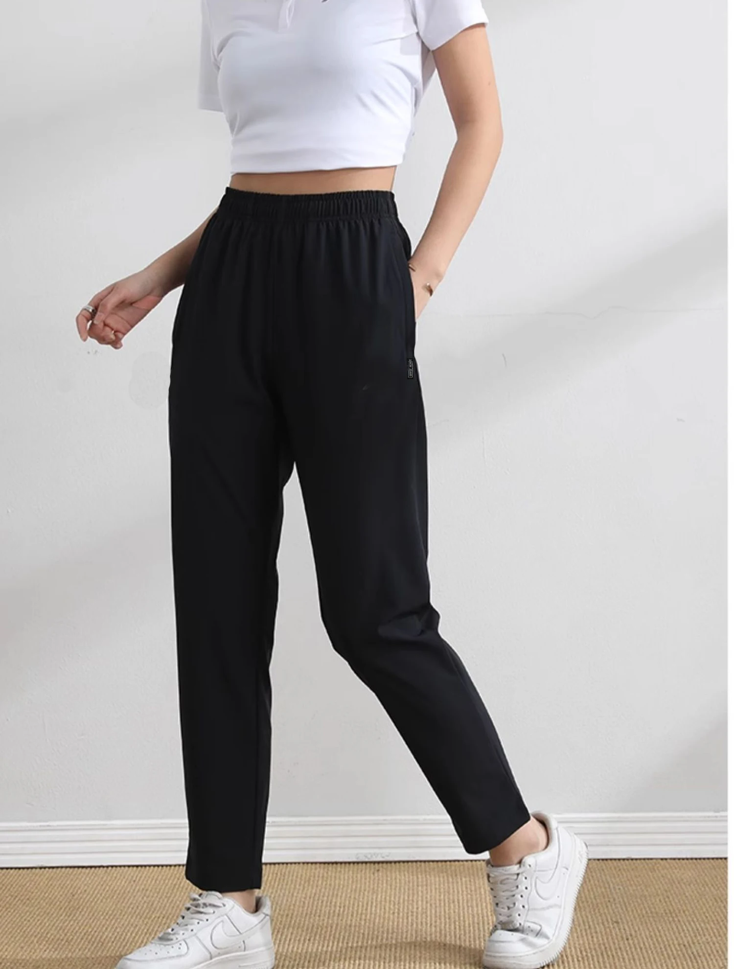 Plus Size Sportbroek Voor Vrouwen In Plus Size Losse Zomer Zijde Dunne Sneldrogende Zonnebescherming Rechte Been