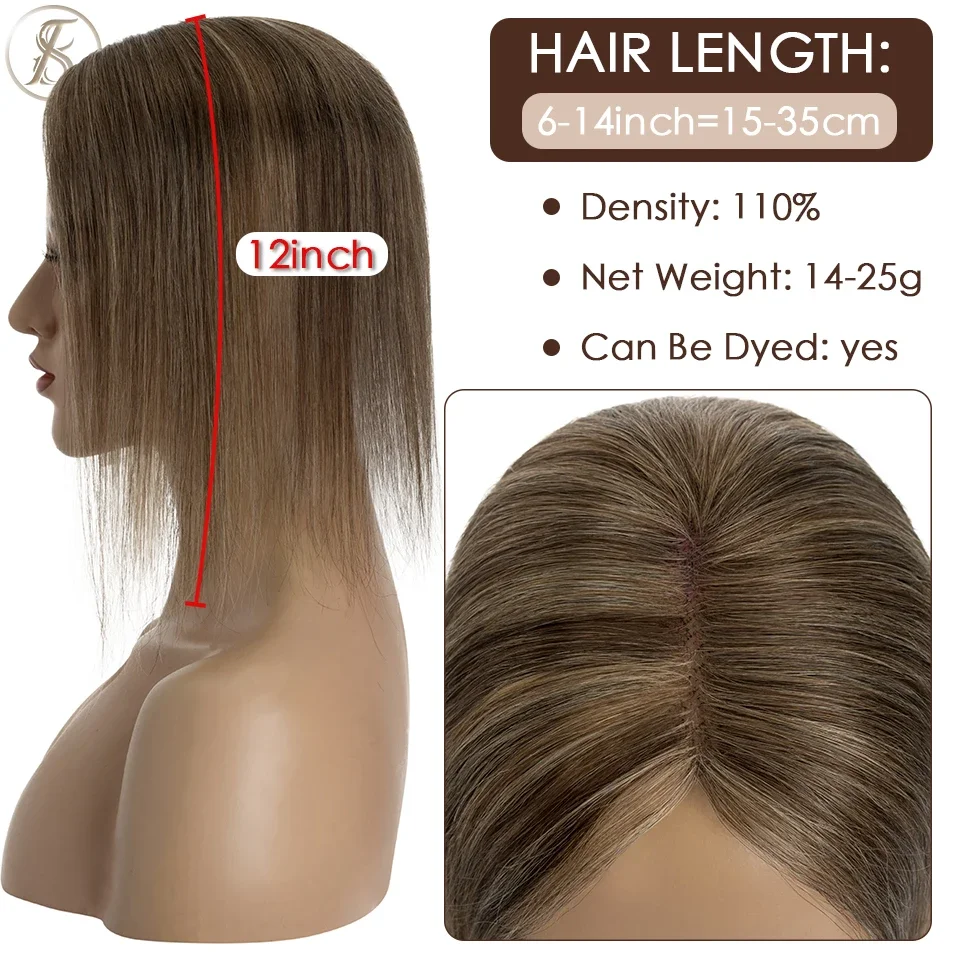 Tess-女性用の手作りの人間の髪の毛のかつら,自然な髪のトッパー,ヘアエクステンションのクリップ,シングルノットレースヘアピース,8x10cm