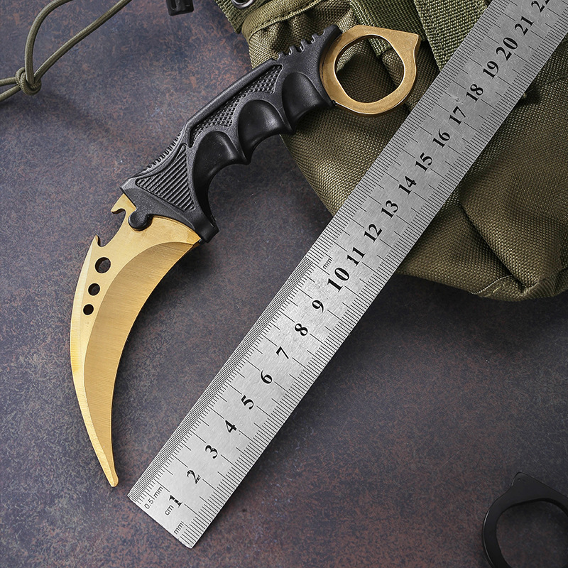 19cm GO Game Periphera Claw Knife karamabit Outdoor Training Knifes Unsharpened weapons model Collectible Ornaments Gift for Boy