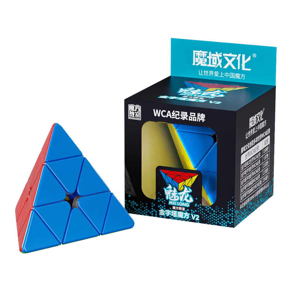 [Picube] MoYu Meilong Pyraminx V2 3x3x3 Pyramid Magic Cube MoFangJiaoShi 3x3 Cubo stickers Magico Puzzle Cube Gift Macaron