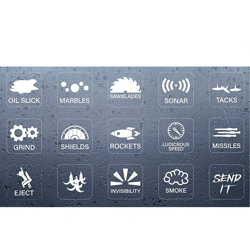 15pcs/Set Creative Car Switch Button Stickers Dashboard Console Label Decals Self-Adhesive Decorations For Car Truck