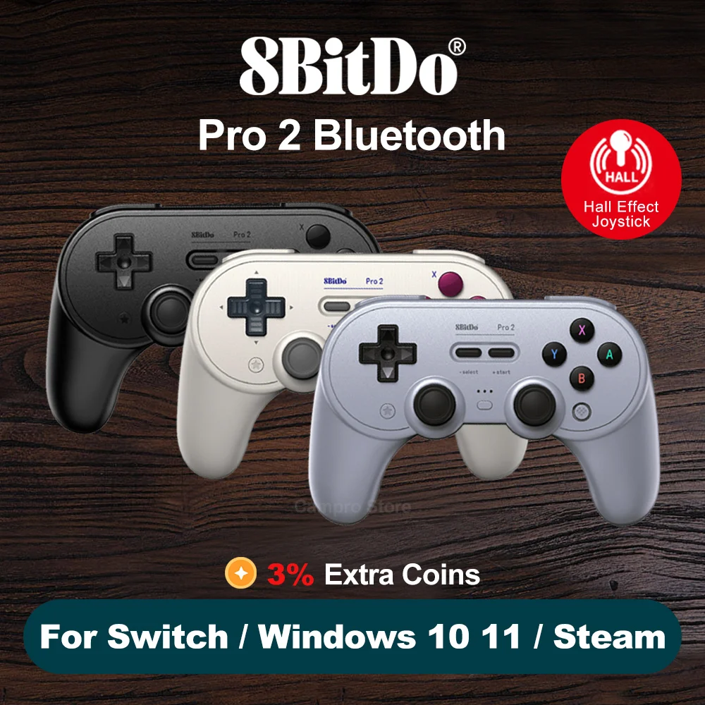 8Bitdo Pro2 Bluetooth игровой контроллер беспроводной геймпад для Nintendo Switch, ПК, MacOS, Android, Steam, Raspberry Pi