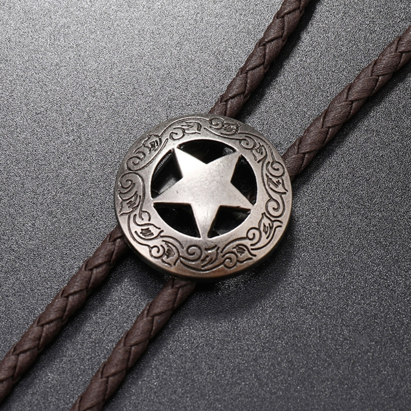 สไตล์ประเทศ Bolo Tie Rodeo คาวบอย Star เนคไทสร้อยคอเครื่องแต่งกายอุปกรณ์เสริม Drop Shipping