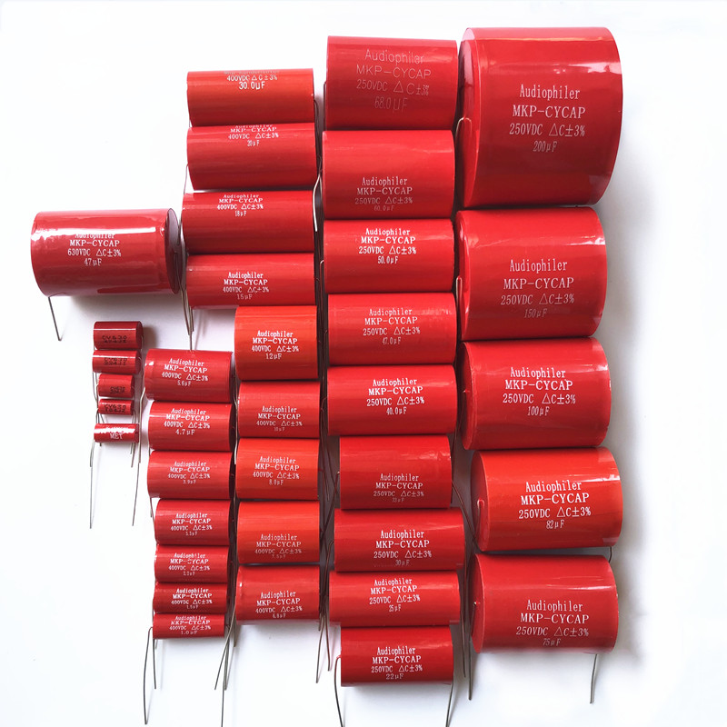 Audiophiler Axial MKP Capacitor Áudio 250V 400V 630V 10UF/400V 0.1UF 0.22UF 0.33UF 6.8UF 7.5UF 8.2UF AEAK