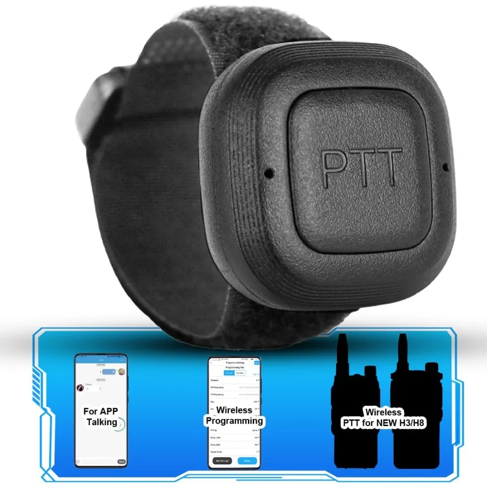 Беспроводной программатор TIDRADIO для радио Baofeng 5RM, UV-5R, UV-5G Plus, программируемая/Bluetooth PTT-кнопка с микрофоном для TD-H3 TD-H8