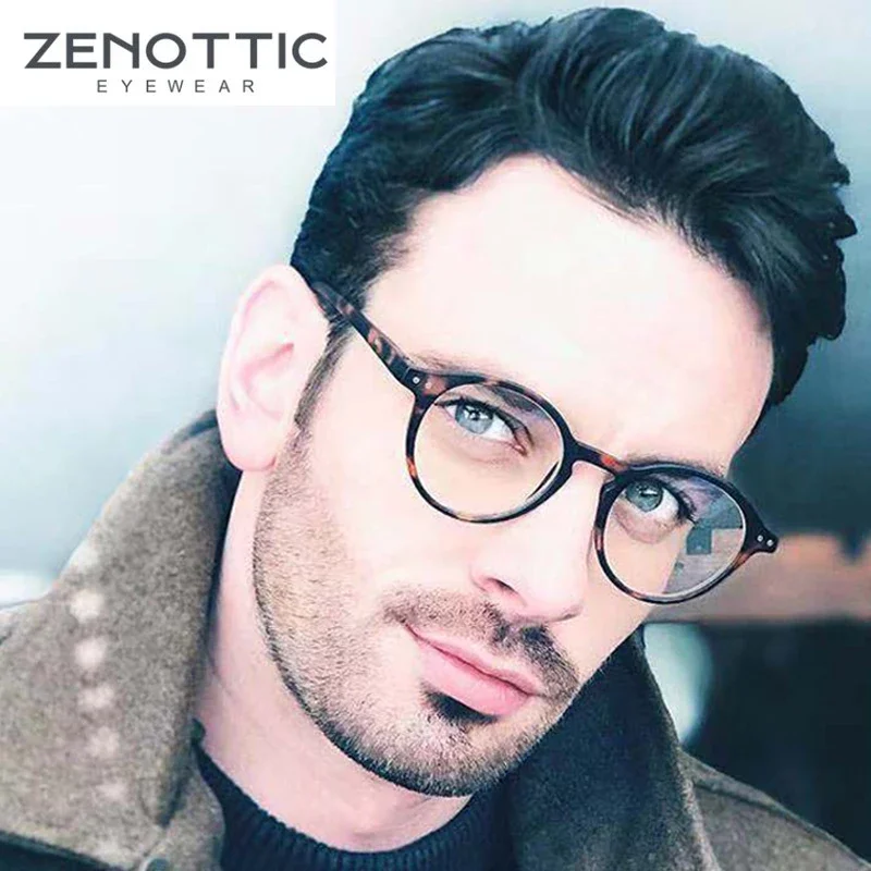 ZENOTTIC 2025 gafas de lectura Retro Anti luz azul bloqueando lectores moda gafas ligeras mujeres hombres dioptrías 0 a 4,0