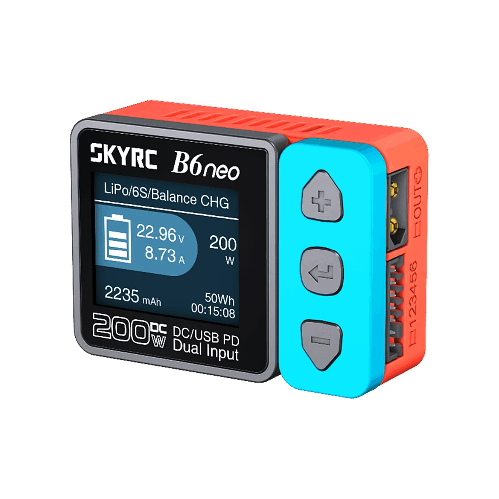 SkyRC B6 neo Smart Ladegerät DC 200W PD 80W LiPo Akku Balance Ladegerät SK- 100198   Kompakter 6S-Ladegerät-Entlader