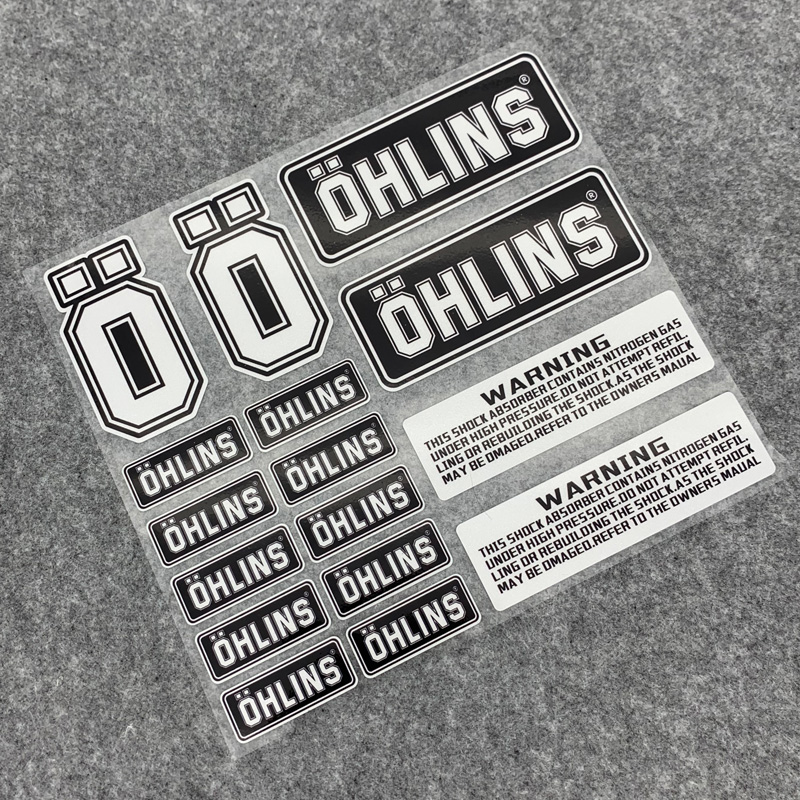 Reflective Motorcycle Stickers, Waterproof Decals for Ohlins, Motorcycle Accessories
