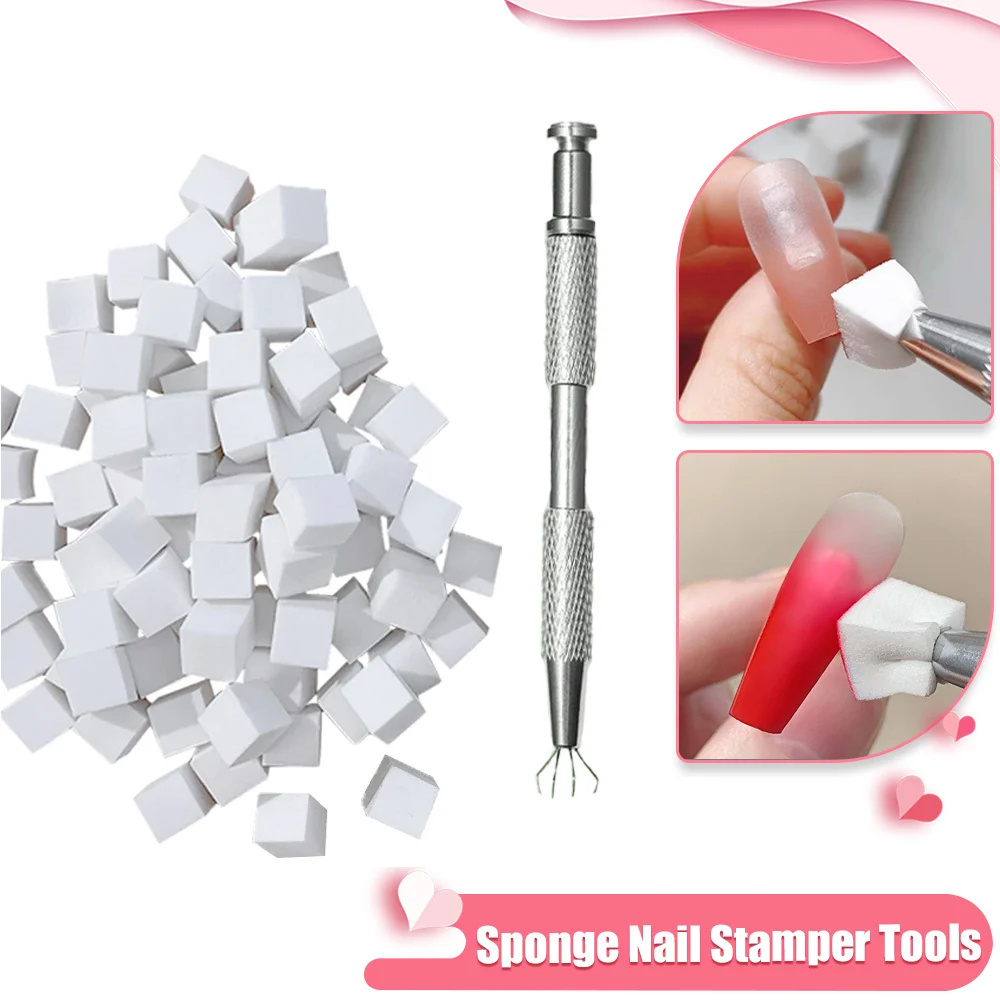 Nail Art Sponge Set Manicure DIY Creative Nail Sponge Gripper Tool  Sponge Gradient Nail Art Tools Manicure Accessories