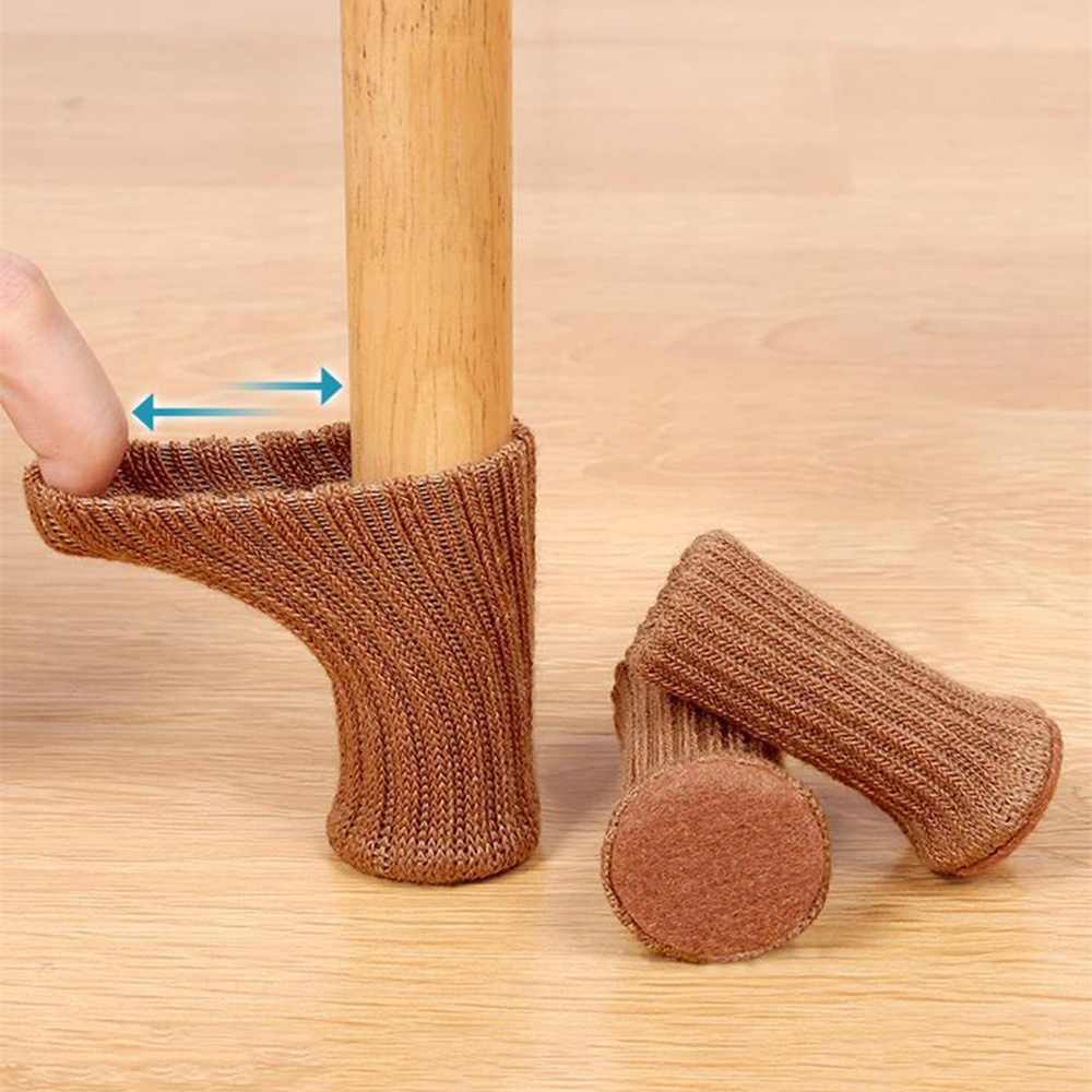 4 Uds. Calcetines para patas de mesa, calcetines tejidos para muebles, protectores de suelo, patas para muebles, cubierta protectora para patas de sillas y mesas para muebles