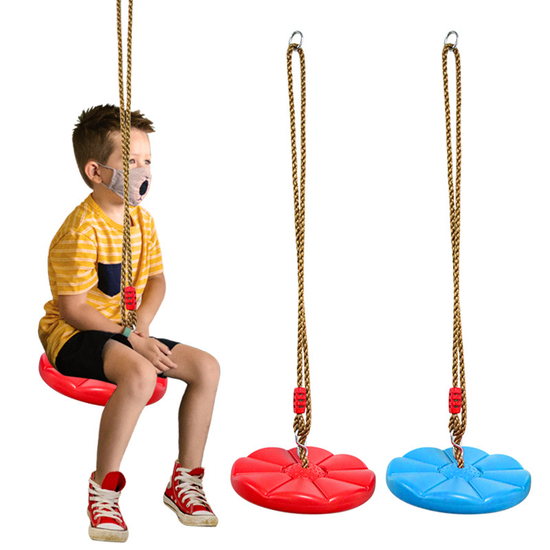 Balanço de disco infantil, esportes internos e externos, vermelho, azul, engrossado, pétala octogonal, brinquedos de balanço, cadeira de balanço