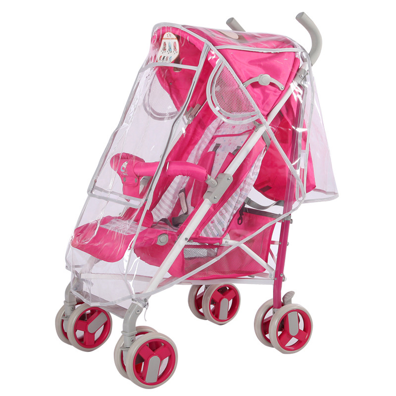Kinderwagen-Regenschutz, transparent, universell, wasserdicht, atmungsaktiv, Trolley-Regenschirm, Reißverschluss, öffnet Regenmantel für Warenkorb-Zubehör