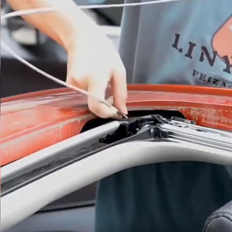 Cepillo de limpieza para parabrisas y puerta de techo solar de coche, orificio de drenaje bloqueado, orificio de drenaje para refrigerador, Kit de herramientas de limpieza desbloqueadora