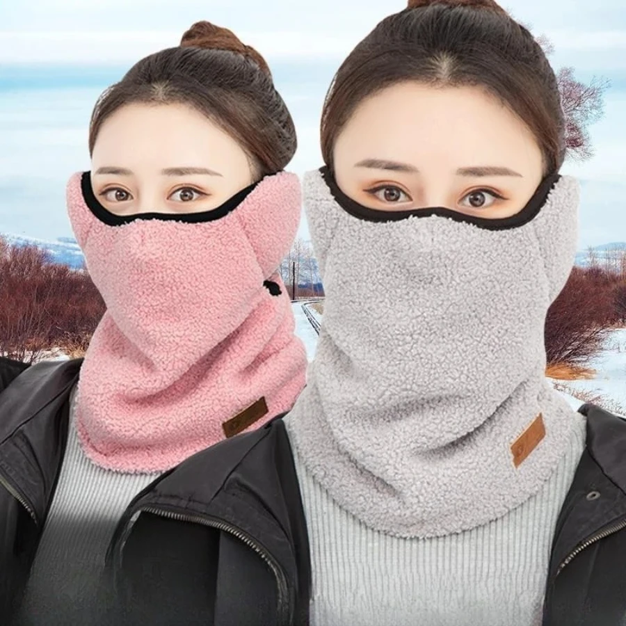 New Women Warm Plush Earmuffs Ear Protection Face Scarf Outdoor Cold Winter Accessories Adjustable Extender for Mask Fashion