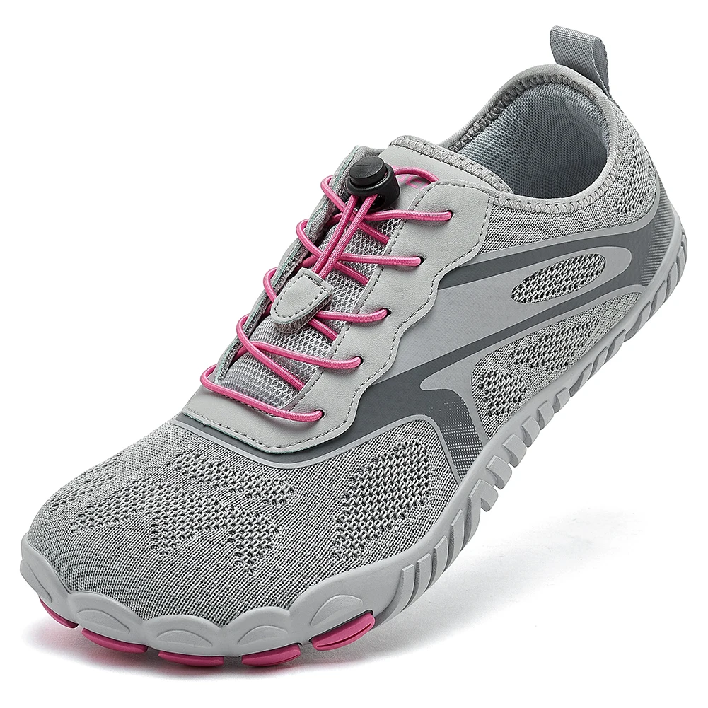HOBIBEAR Unisex-Barfußschuhe für Männer und Frauen, breite Zehen, Strand-Walking-Sneaker, Zero Drop Outdoor-Laufschuhe mit elastischem Band
