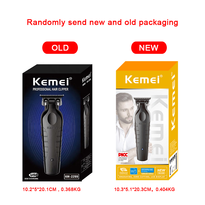 Kemei 2299 Kapper Draadloze Tondeuse 0mm Zero Gapped Carving Clipper Detailer Professionele Elektrische Afwerking Snijmachine