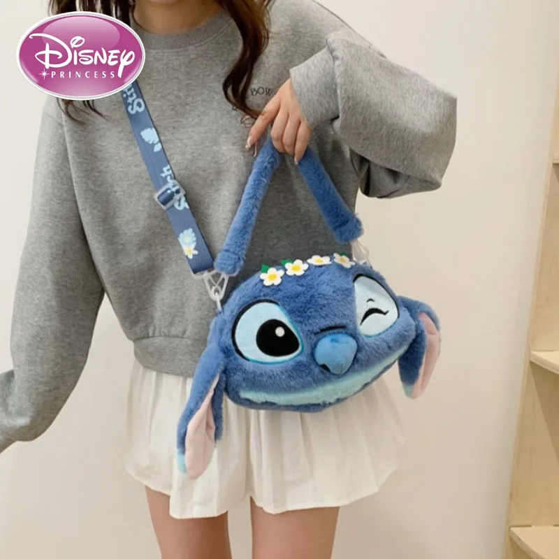 Nova disney dos desenhos animados ponto de pelúcia dos desenhos animados mochila meninas bonito ins ombro saco do mensageiro pai-filho presente