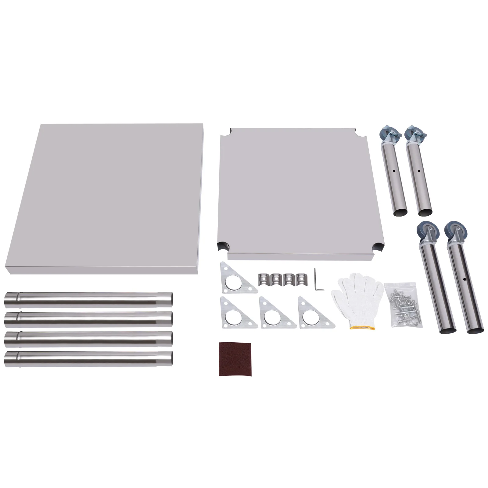 Sturdy Stainless Steel Worktable with Spacious Storage, Easy to Clean, Anti-Corrosion, Rust-Proof, and Stable for Kitchen