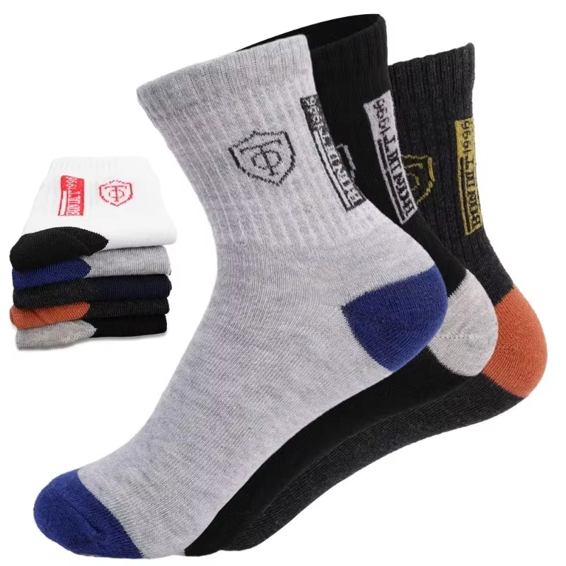 5 paia di calze sportive in cotone traspirante da uomo in fibra di bambù autunno e inverno calzini da uomo assorbimento del sudore deodorante business Sox