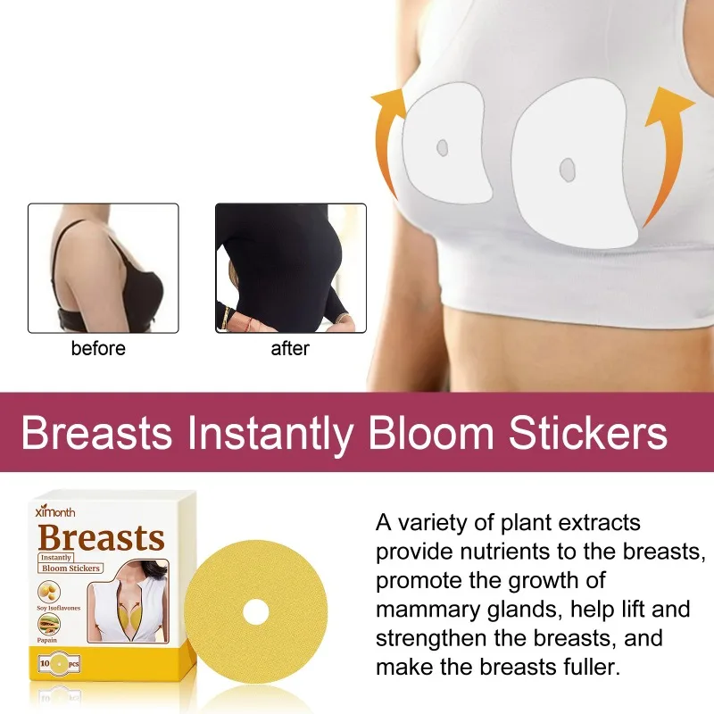 10 Pcs Breast Enlargement Enhancer Breast Growth Plaster Anti-Sagging Lifting Big Boobs Plumping Firming Pad Natural Bust