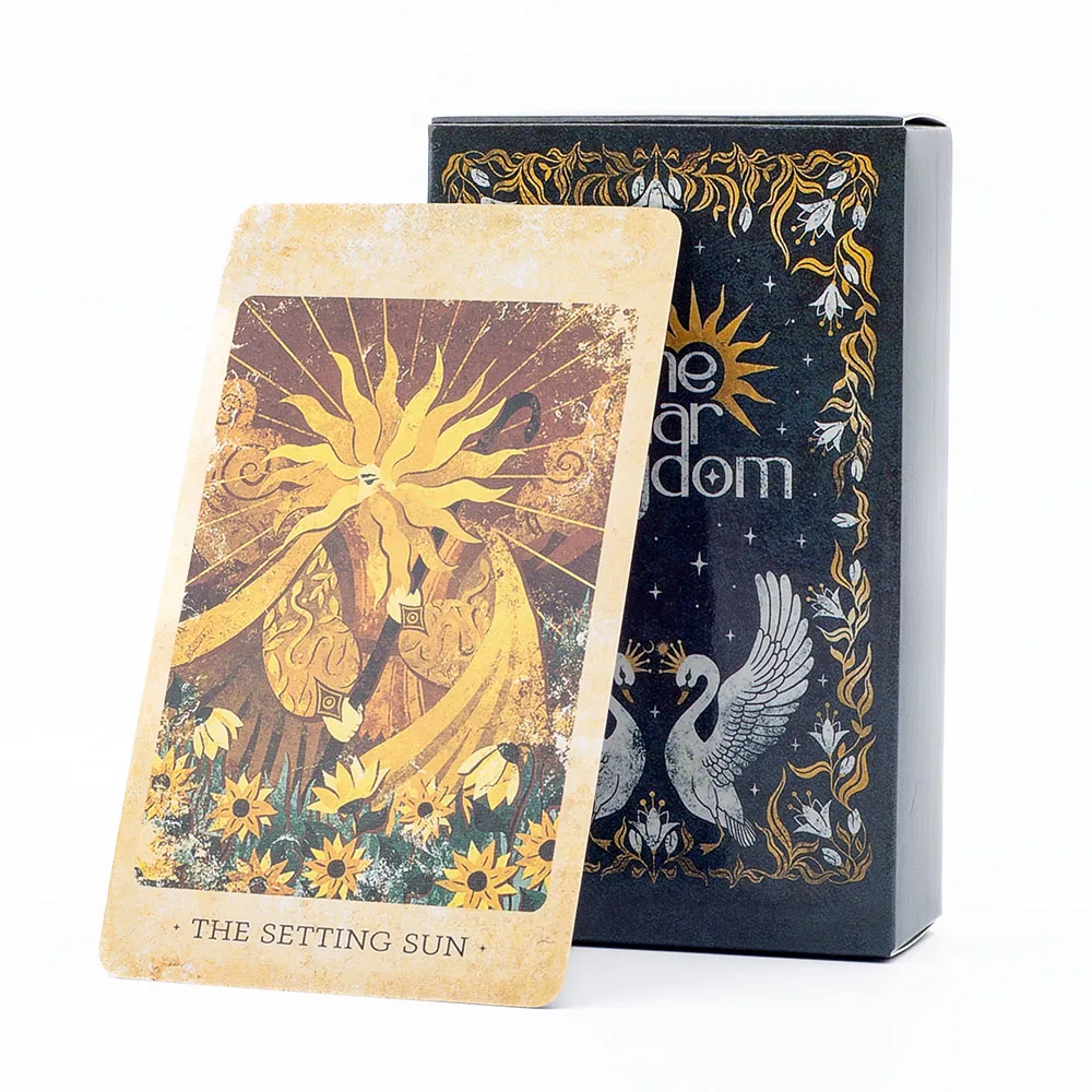 The Solar Kingdom Tarot Deck 78-Karten-Orakel-Set für kosmische Einrichtung und Wahrsagerei, englische Versionen, Edition, Brettspiel