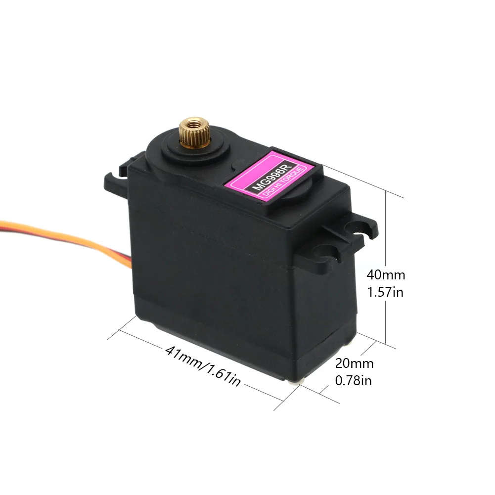 แรงบิดสูง MG996R 4.8-6.0V Digital Servo พร้อมเกียร์โลหะสําหรับ Futaba JR 1/8 1/10 RC รถเฮลิคอปเตอร์หุ่นยนต์เรือ Arduino UNO DIY