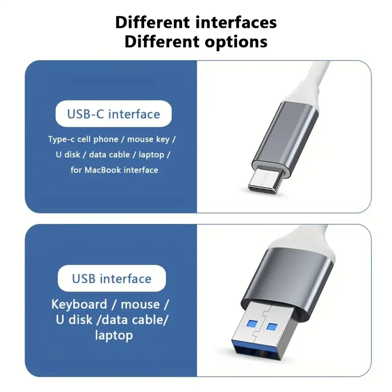 Extensor USB C tipo C, adaptador divisor de 4 puertos, estación de acoplamiento OTG para teléfono, Macbook Pro 13 15 Air, PC, ordenador portátil
