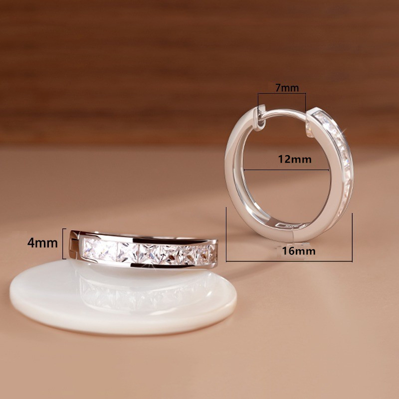Boucles d'oreilles rondes en argent Sterling 925 et Zircon brillant pour femmes, bijoux à la mode et élégants, cadeau d'anniversaire, nouvelle collection
