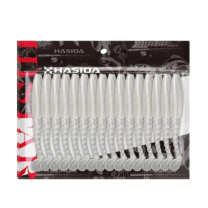 HISTAR-Isca De Pesca De Verme De Plástico Macio, Alta Elasticidade, Design Brilhante, Linha Longa, Cauda T, Corpo De Silicone Artificial Macio, 1 Saco