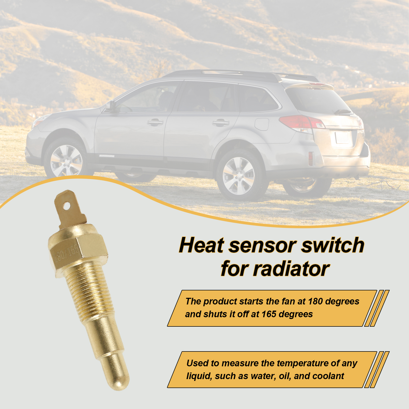 Motorkoelventilator Thermostaat Temperatuursensor Schakelaar 1/8 "Npt 180 Fahrenheit Aan 165 Fahrenheit Uit Voor Waterolie Koelvloeistof