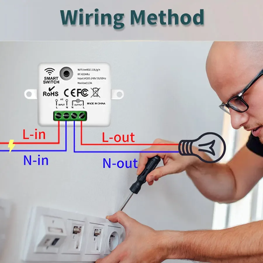 Tuya wifi interruptor liga/desliga módulo diy rf433mhz botão redondo remoto google casa alexa controle de voz interruptor inteligente