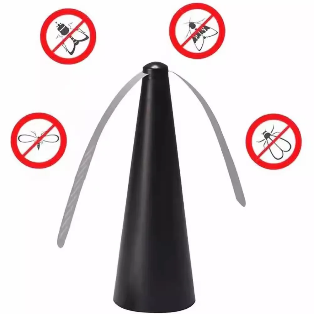 1pc Automatic Fly Catcher Fan with Mosquito Repellent, Outdoor Leaf Fly Repellent for Patio, Garden, and Yard