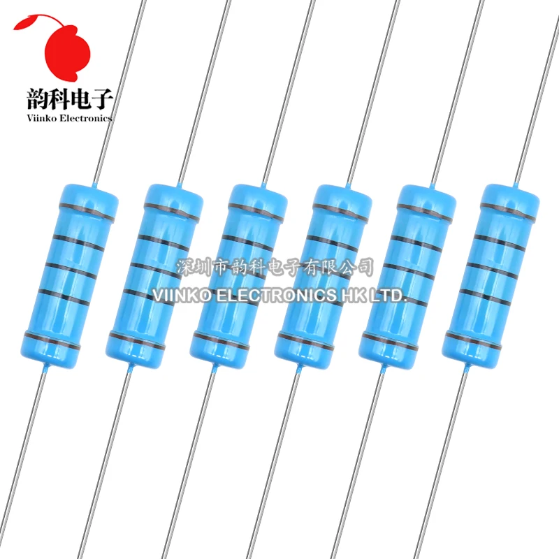 10 Uds 5W 1% resistencia de película metálica 0.1R ~ 10M 0.47R 100R 220R 330R 1R 2R 1K 1,5K 2,2K 3,3K 3,9K 4,7K 10K 22K 47K 100K 470K 1M ohm