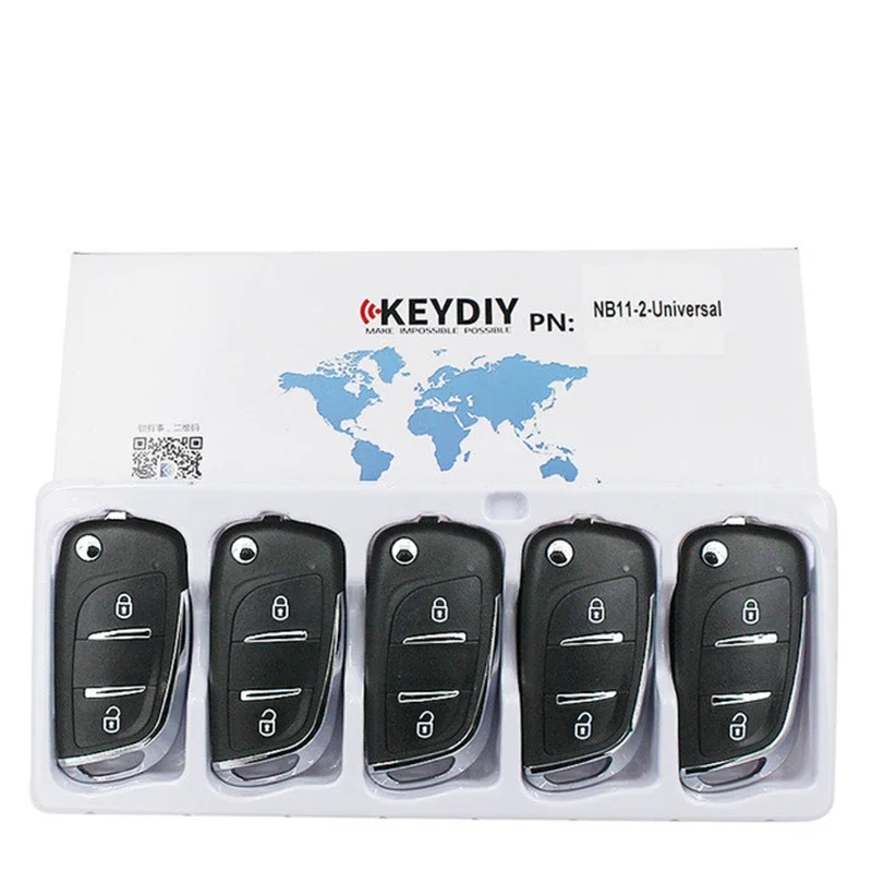 5 uds KEYDIY NB11 llave remota multifuncional para coche 3 botones Universal KD NB11-2 llave remota Universal para KD900 + URG200 KD-X2