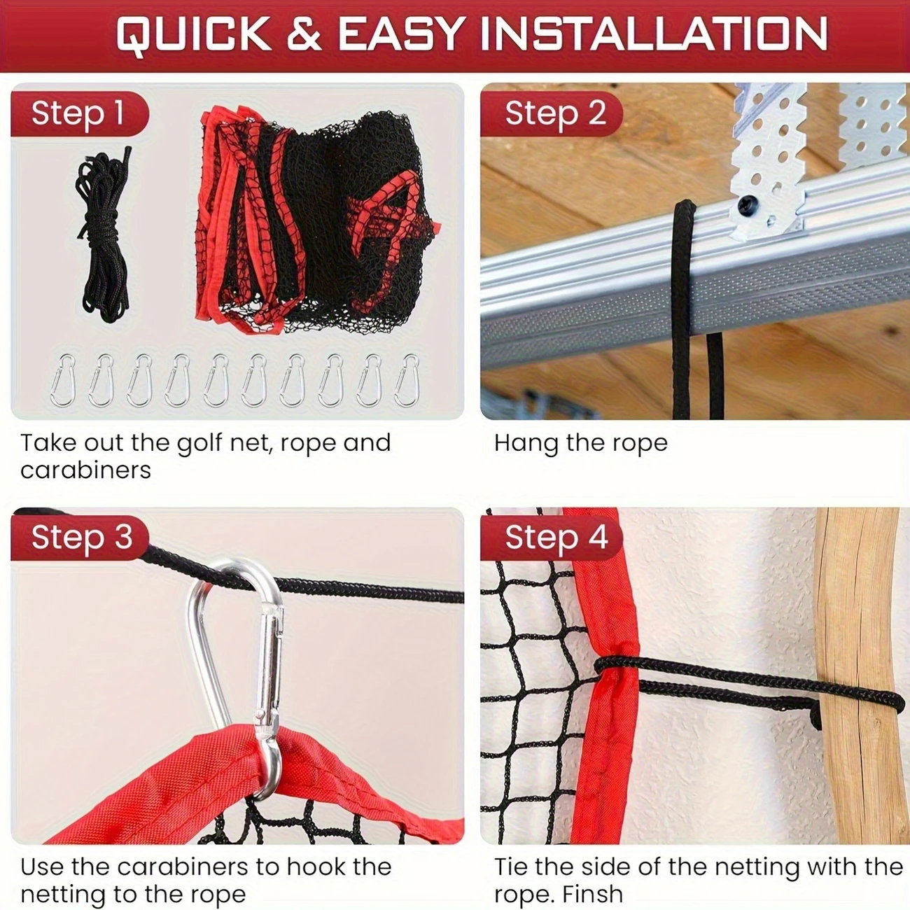 ตาข่ายกอล์ฟ, ตาข่ายฝึกซ้อมกอล์ฟ 10x10 ฟุตและตาข่ายกีฬา, ตาข่ายกั้นตีกอล์ฟแรงกระแทกสูง, ตาข่ายลูกกอล์ฟสําหรับงานหนัก,