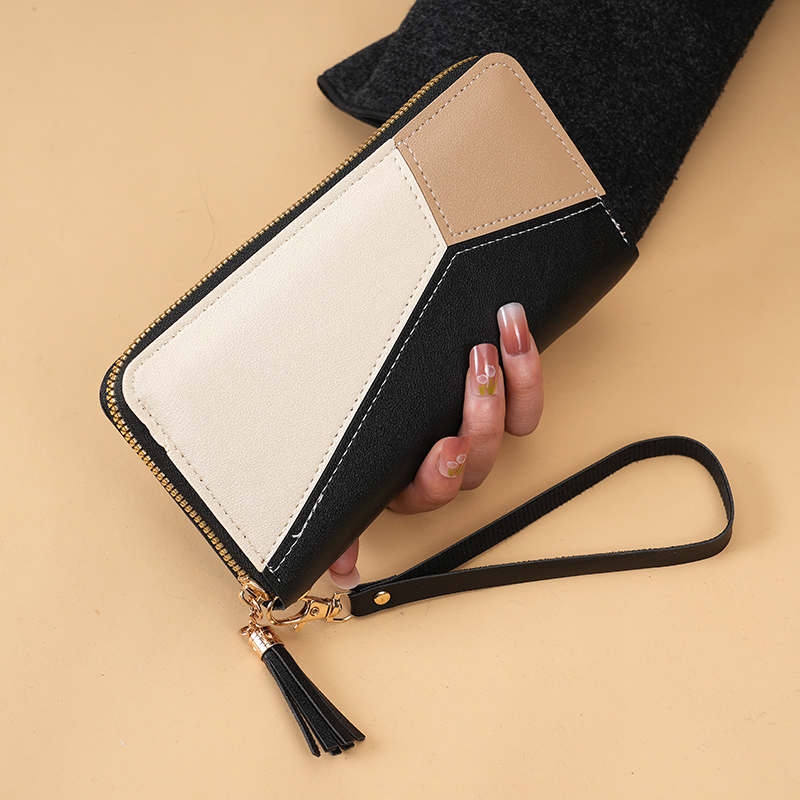 Korean version 2024 new clutch wallet women's long zipper multifunctional Joker wallet large-capacity mobile wallet